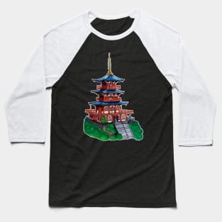 Watercolor - Seigantoji pagoda Baseball T-Shirt